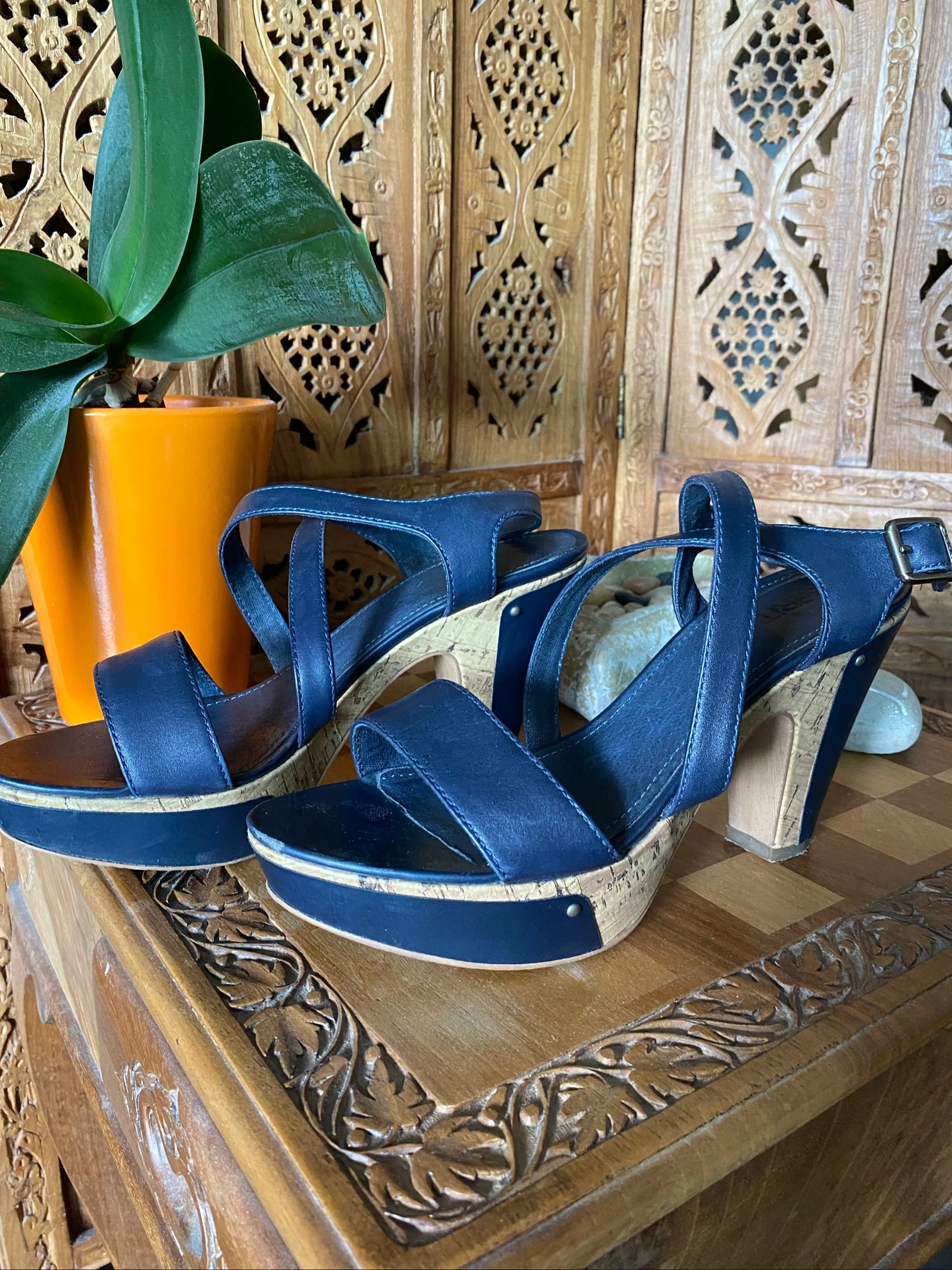 Sapatos de plataforma Esprit tamanho 40 azuis – photo 3